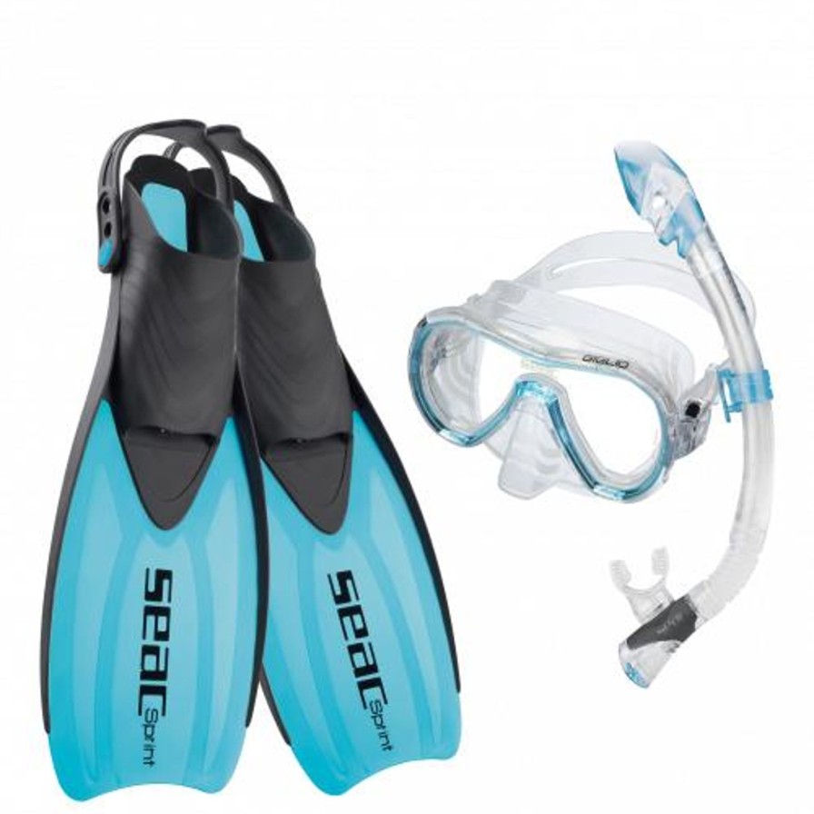 Spearfishing & Freediving Seac Fins | Set Tris Sprint Dry - Seac