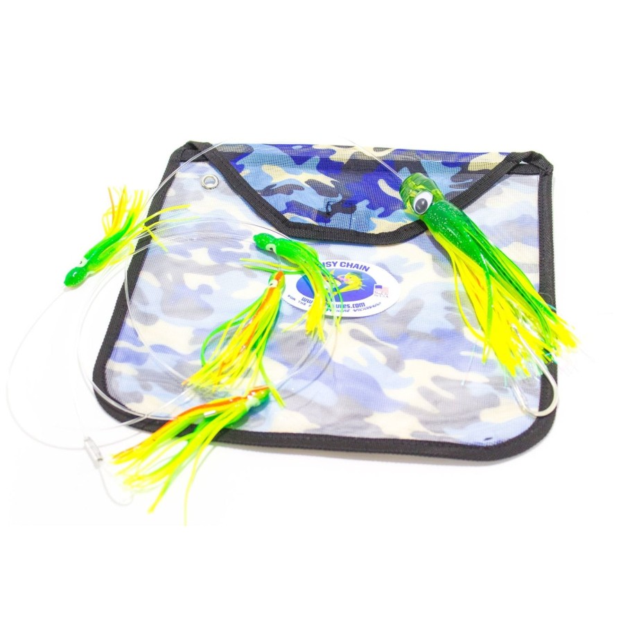 Fishing JAW Lures | 5 Squid Skirt Trolling Daisy Chain - Jaw Lures