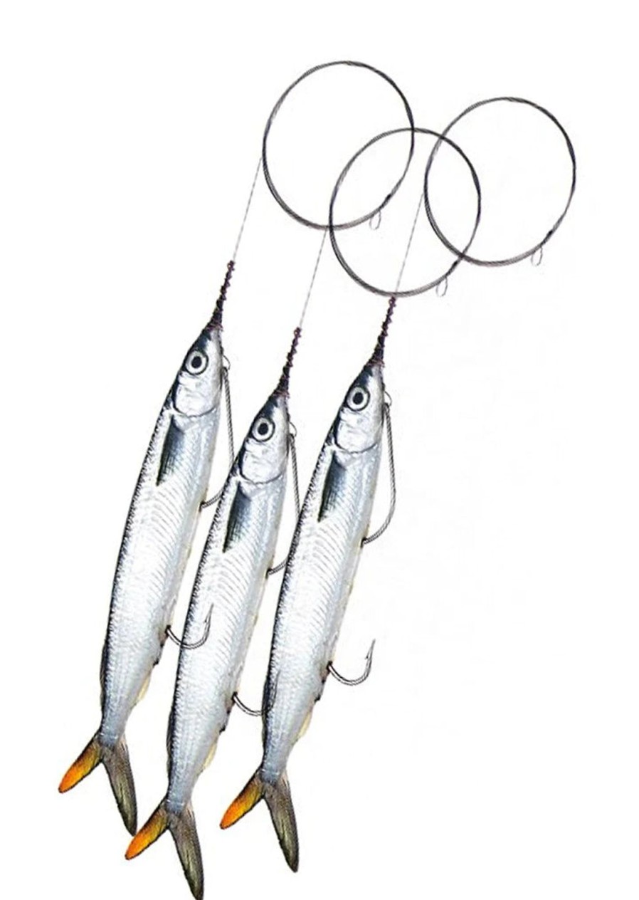 Bait One Stop Marine | Ballyhoo Wire Rigged 3 Pk - Frozen